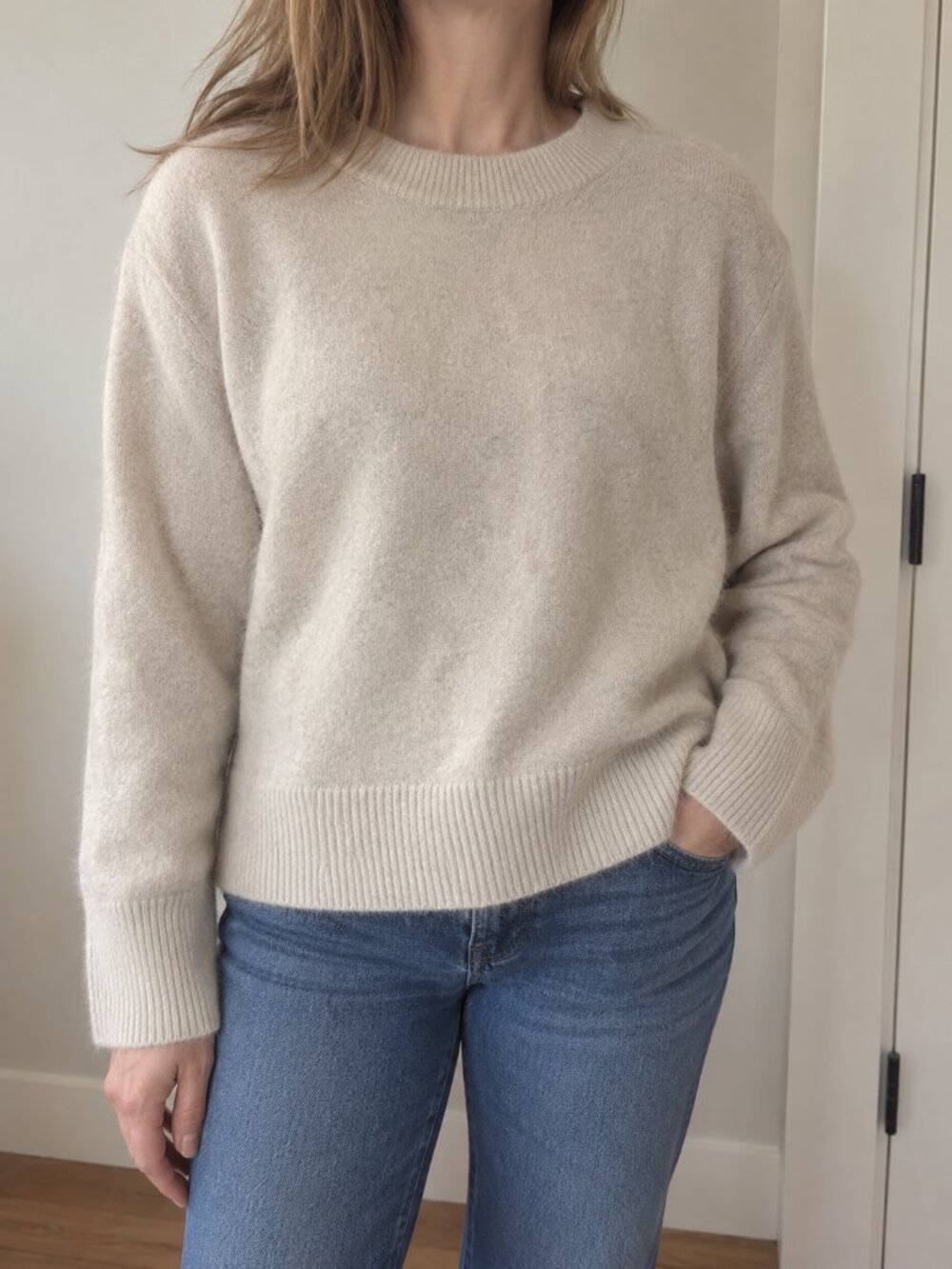 The Group Babaton Beige Alpaca Wool Blend Sweater 2XS